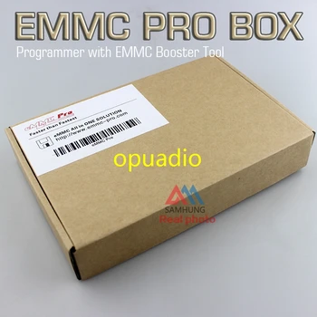 Doprava zadarmo Opuradio kompletnú sadu Originálnych EMMC Pro políčka zariadení programátor s EMMC Booster Nástroj kábel, všetko v jednom + retail box