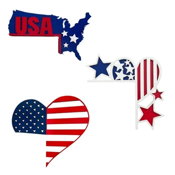 Americký Deň Nezávislosti Drevené Ozdoby, USA Národný Deň Party Dekorácie W3JE