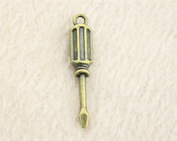 44pcs/veľa 31*6mm antické bronzové Skrutkovač kúzlo Prívesky DIY šperky pre náramok, náhrdelník náušnice