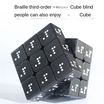 Slepý Braillovom Odtlačkov prstov Troch-Dimenzionální Tretej OrderMagic Kocky 3D Reliéf Osobné Kúzlo, Kocky, Puzzle Nápady