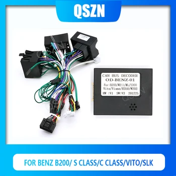 Canbus Box OD-BENZ-01 Pre BENZ B200/ S CLASS/C TRIEDA/VITO/SLK S Elektroinštalácie Postroj Power Kábel Android Auto Multimediálne
