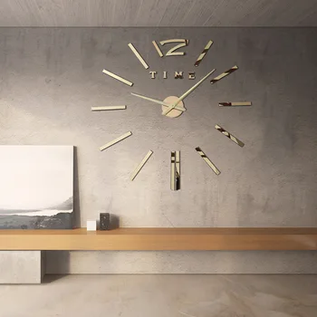 Európsky kreatívny 3D diy akryl hodiny Prispôsobené Domova Stenu, Nálepky na Stenu, Hodiny obývacej miestnosti dekorácie