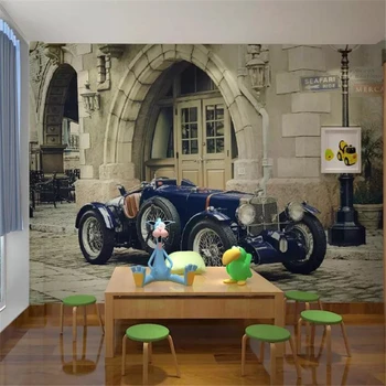 beibehang Vlastnú tapetu 3d photo nástenná maľba Európskej stereo klasické auto, TV joj stene obývacej izby, spálne, tapety 3d maľby