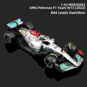 Bburago 1:43 2022 F1 Mercedes Benz AMG Tím W13 #44 Lewis Hamilton Zliatiny Pretekárske Auto Model Diecast Zbierku Deti Hračka Dary