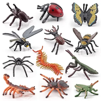 Simulácia Miniatúrne Hmyzu Figúrky Zvierat Súbor Učebných Pomôcok Model Spider Motýľ Biológie Vzdelávanie Hračky Krajiny Ornament