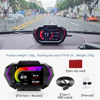 2023 NOVÉ Auto OBD2 GPS HUD Hlavu Hore GPS Tachometer 12 Štýl, Rozhranie Multi-funkcia Full LCD Nástroj s 10 Alarm Funkcie