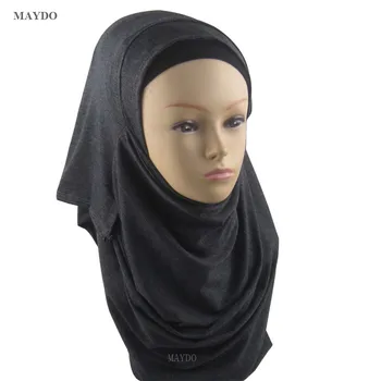 TJ88 180*70cm Jednoduché Nosenie Moslimských Žien Crinkle Hidžáb Šatku Femme Musulman Mäkké Bavlnené Šatky Islamský Hidžáb Šály A Zábaly