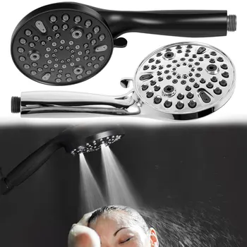 Vysoký Tlak Sprcha Hlava 10-Režim Ručné Showerhead Úsporu Vody Daždi Hlavu s Zabudovaný zdroj Umývanie 59 Palcový Hadice a