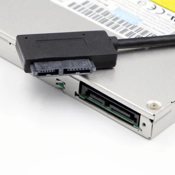 SATA Na USB 2.0 Kábel Adaptéra Notebook Optická Jednotka Line Adaptér Kábel 6+7P SATA Na USB 2.0 Tenká Disku, Dátový Kábel, Adaptér