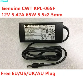 Skutočné CWT KPL-065F 12V 5.42 A 65W AC Adaptér Pre LED LCD Monitor, Napájanie Nabíjačky