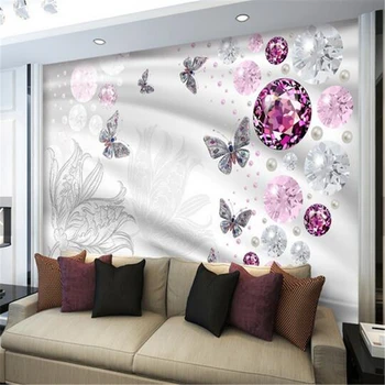 beibehang Vlastné foto pozadia, tapety, tapety nástenné maľby obývacia izba TV pearl diamond luxury 3D tapety nástenná maľba