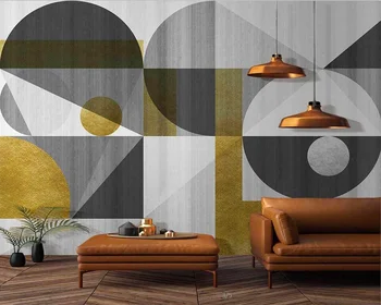 beibehang Vlastné nové, moderné Nordic ručne maľované umelecké geometrické interiér tapety pozadia abstraktných de parede papier peint