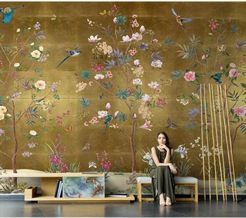 Chinoiserie Cherry Viniča Tapety nástennú maľbu, Kvety a Vtáky Chinoiserie Tapety Kvety Steny Výzdoba Steny Papier