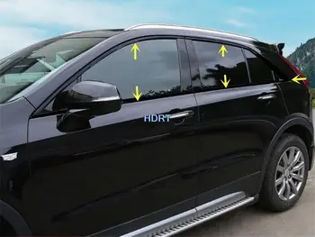 Auto Styling Okno Tvarovanie Rám Dekorácie Tela Sklon Pásu Nálepky Kryt Pre Cadillac XT4 2018 + Príslušenstvo Vonkajšie Nálepky