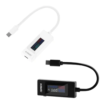 Napätie & Aktuálnej Tester Meter USB Kapacita Pracovný Čas, Ammeter Voltmeter Moc