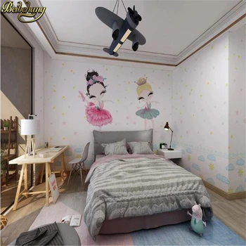 beibehang Vlastnú tapetu 3D animovaný balet girl tapety pre Dievča je obývacia izba, TV joj, nástenné maľby abstraktných de parede