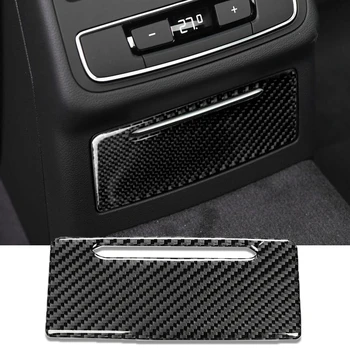 Auto Zadné Cigaretový Zapaľovač Panel Dekoratívne Uhlíkových Vlákien Epoxidové Kryt Nálepky Auto Interiérové Doplnky Pre Audi A4 B9 2017-19
