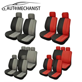 AUTOMECHANIST Automobily Seat Zahŕňa kompletnú Sadu Auto Sedáku Univerzálne Uchytenie Interiéru Protector Pad Sivá Čierna Auto-Styling