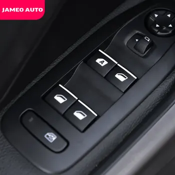 Jameo Auto 7Pcs/Set Auto Príslušenstvo pre Peugeot 301 2013 - 2021 Okno Výťah Tlačidlá Zdobia Flitrami Výbava Nálepky, Auto-Styling